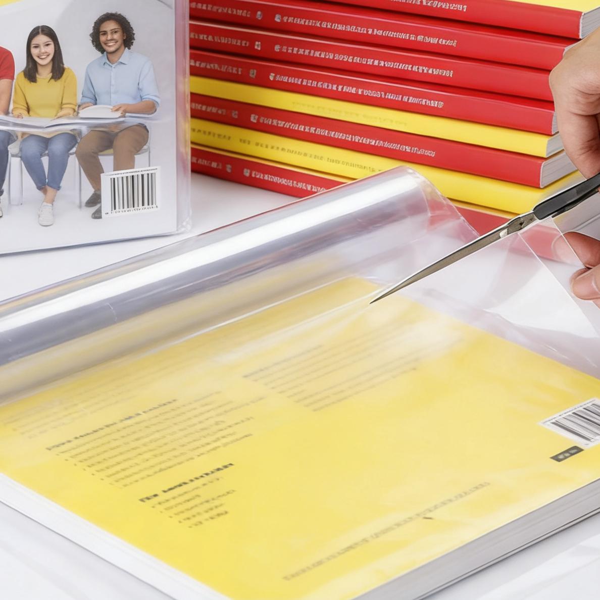 ADVENTURER Clear Waterproof Plastic Book Cover Roll Cut Size School Book Protector Supplies Giveaway Best Seller PH