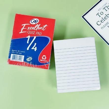 【10 Pads/Ream】Premium Quiz Pad Paper ✨ 80 Leaves per Pad | ½ Lengthwise & ½ Crosswise + ¼ Format | High-Quality, No Bleed Paper for School, Exams & Office Notes