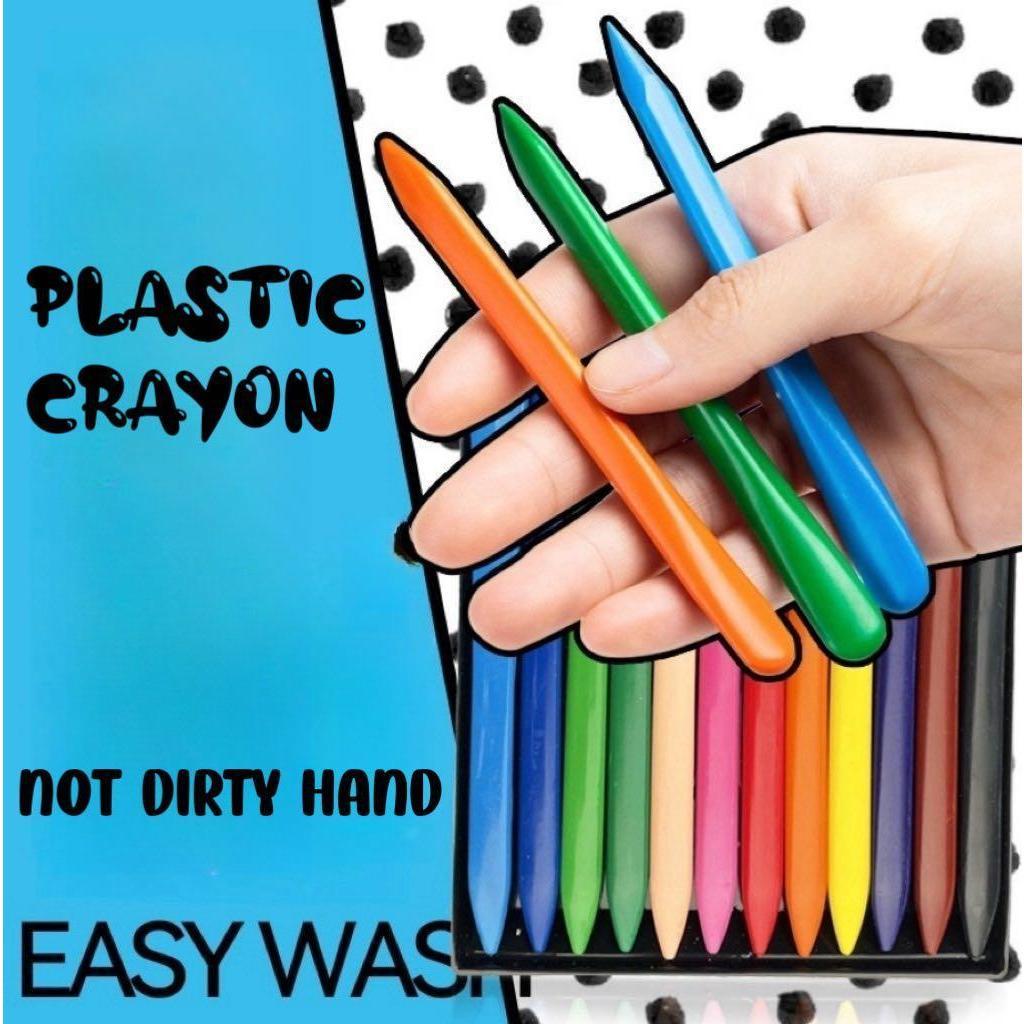Children's hands-free Crayon 24/36 color triangular plastic wax pen, washable