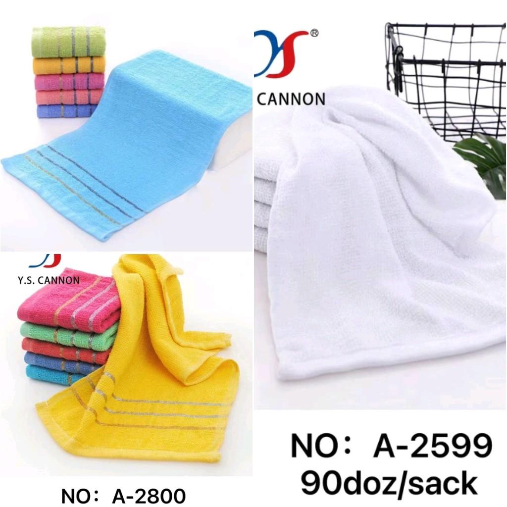 RANDOM DESIGN HAND TOWEL SET OF 12 BY CANNON, CHOICE OF COLOR OR WHITE, PACKED IN A SPER CASE