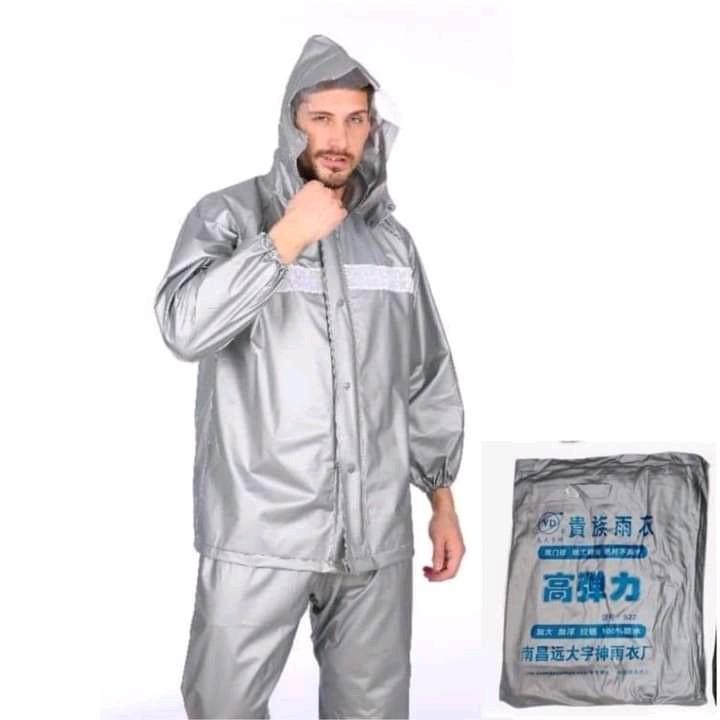 【COD】Titanium Rubberized Thick Green Raincoat | Waterproof with Reflector | Popular Heavy-Duty Kapote