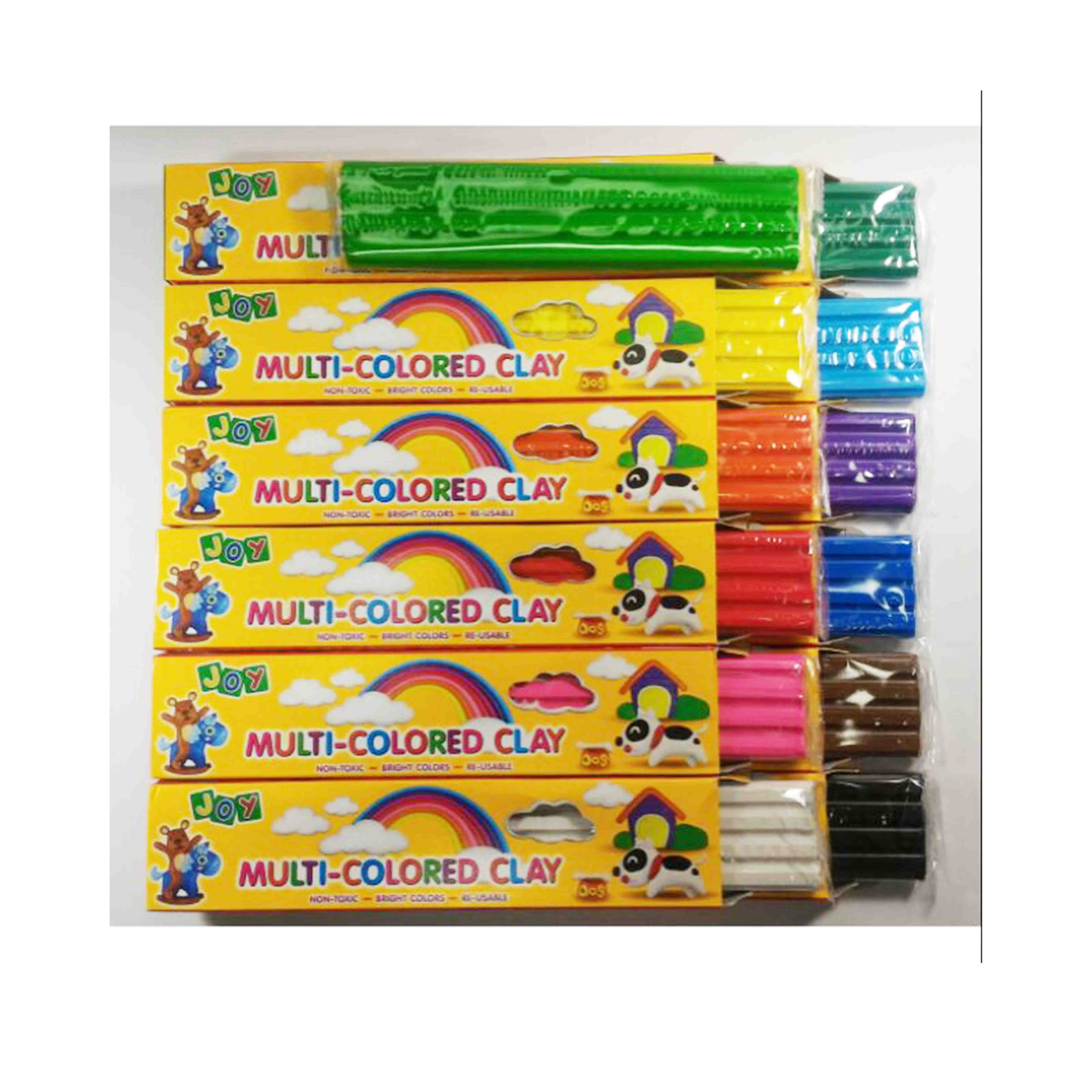 JOY Multi-Colored Clay Bar 12-Piece Set in 1-Pack - Non-toxic Reusable & Bright Colors