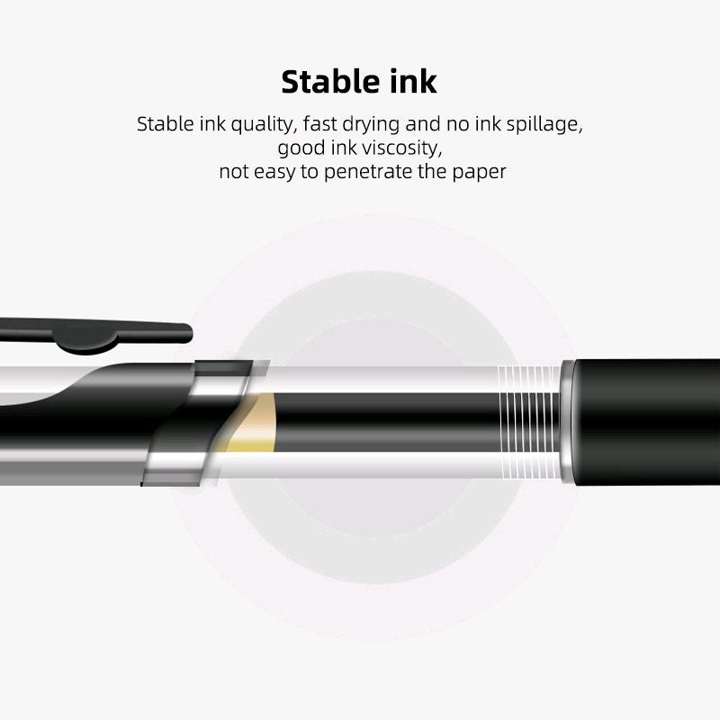 KAP CAT K-35 Press Gel Pen - 12pcs/Box Black Ink para sa Makinis na Pagsulat Eskwelahan at Opisina Ergonomic Grip Matitingkad na Tinta