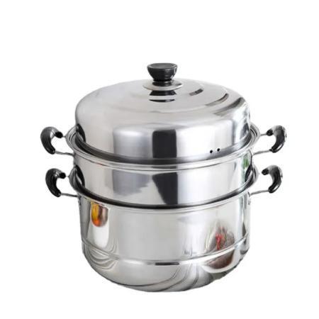 SX 100% High Quality Stainless 28cm Steel Steamer Cookware Multi-functional 2/3 Layers