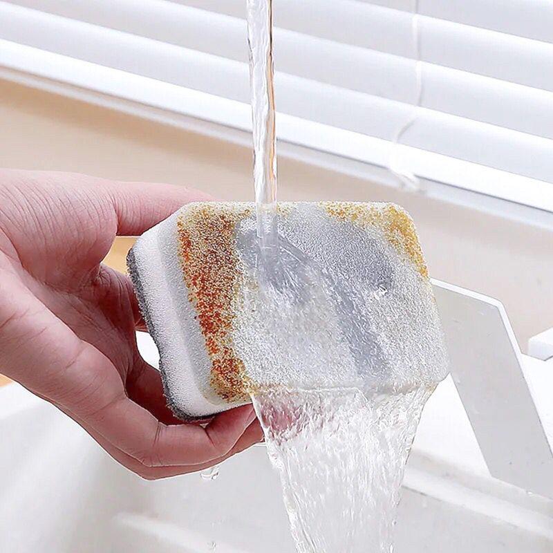 Double-Sided Sponge Scrub Pot Wash Dishes Magic Wipe, Kitchen Dishwashing Sponge, Dishwashing Sponge Wipe, Magic Scouring Cloth Cleaning Tools