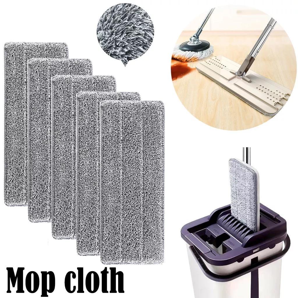 10-PCS Per Pack MAS GOODS Microfiber Mop Pads & Cloths 33x12CM Flat & Scratch Resistant Washable Reusable Home Cleaning Accessories for Mops