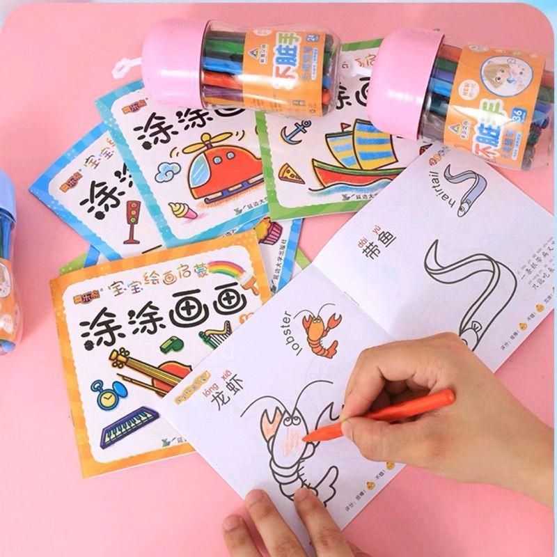 12/24/36 pcs Plastic Crayons for Kids - Washable, Non-Toxic, Safe Coloring - Di Nagdudumi sa Kamay (Not Dirty Hands) | Art Supplies