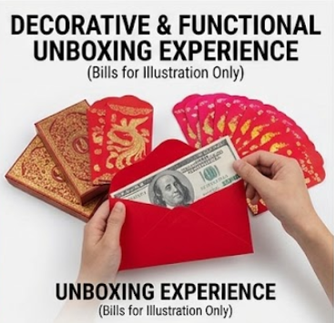 Angpao Red Money Pocket 100pcs BIG (3Box)