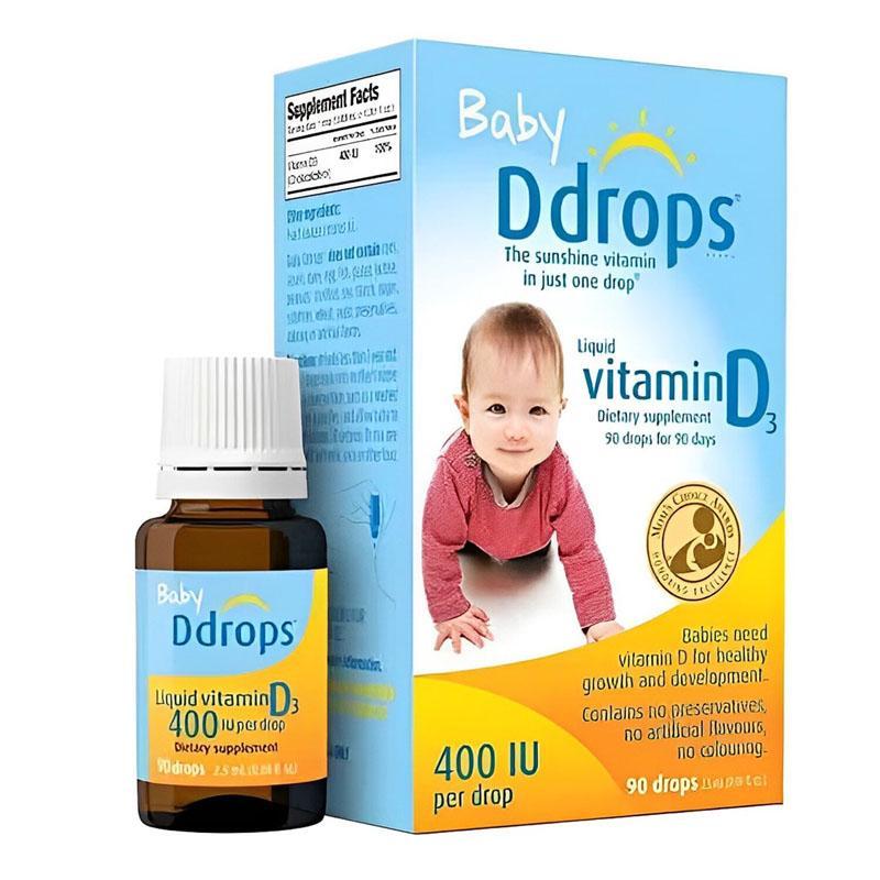 【Dari-BabyShop】Ddrops Baby 400 IU Vitamin D 90 drops 2.5ml-From America（EXP：MAR.2028）