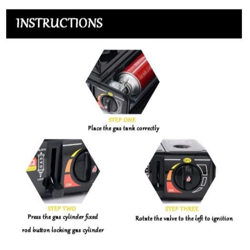 Portable Gas Stove Single Dual use with Case For Outdoor Mini Camping Villa Butane Gas