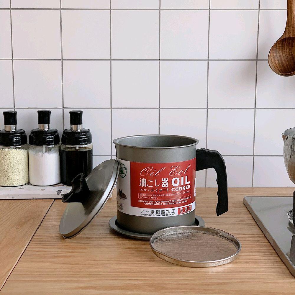 1.4L Stainless Steel Oil Dispenser Bottle - Premium Kitchen Oil Storage with Red Drip-Free Spout | Rustproof & Airtight for Olive/Cooking Oil