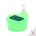 二合一圆形洗洁精按压式皂液器，附赠海绵，适用于浴室和厨房