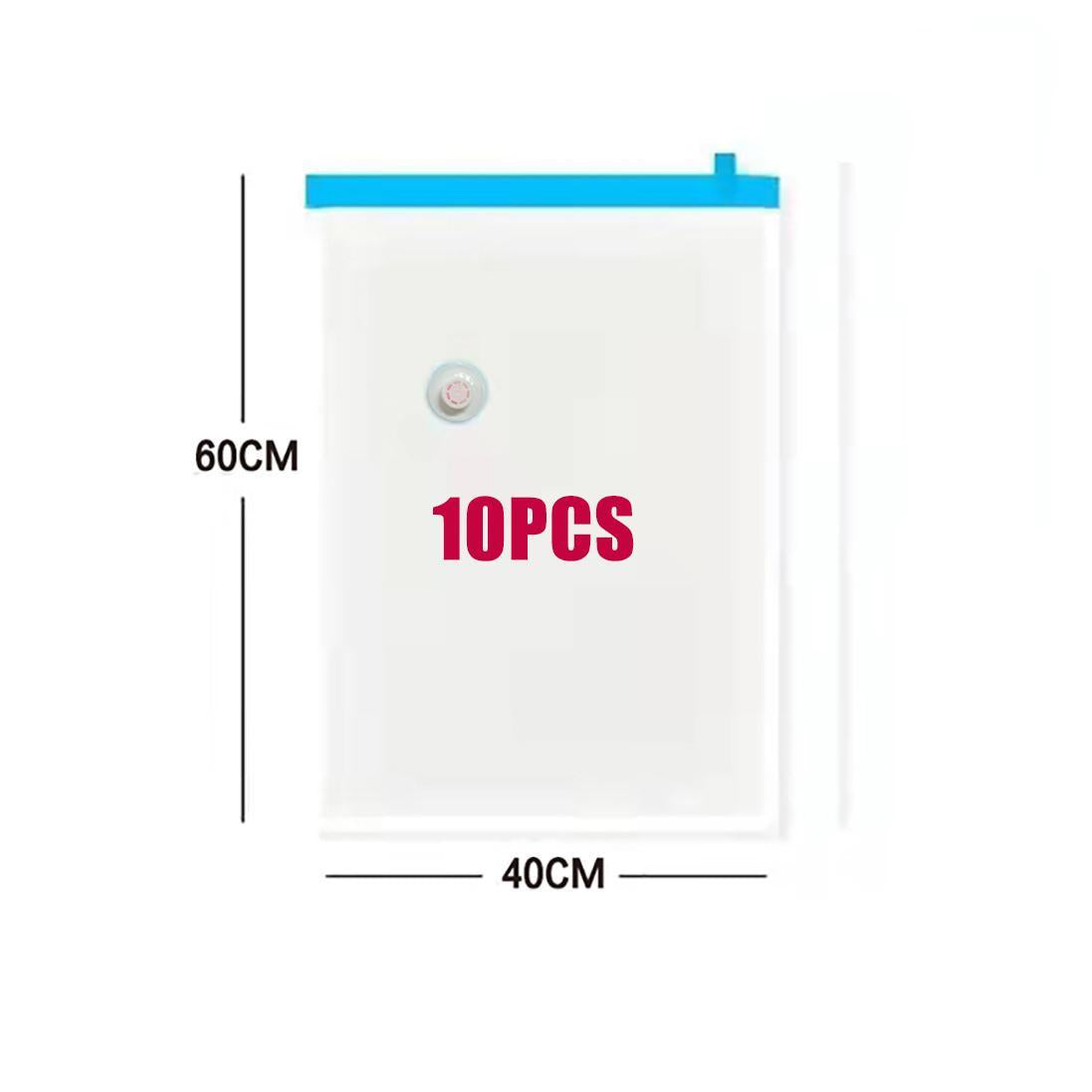 10pcs Vacuum Storage Bags Reusable Vacuum Storage Plastic Bags Compression Seal Bags Sealed Vacuum Storage Bags for Travel Storage Space Saver For Clothes, Quilts, Sweaters, Quilts, Dresses, Bedding Organiser Hand Pump