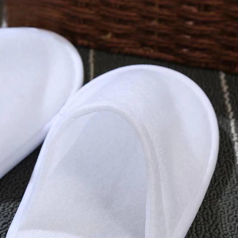 Terry-cloth na Bukas at Nakasarang Toe na Pang-hotel na Tsinelas, Pang-spa na Sapatos, Disposable na Portable na Pang-bahay na Tsinelas