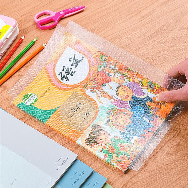 10/20/50/100片装自粘书皮保护膜 - 防水钻石纹封面膜（适用于笔记本、日记本、书籍）