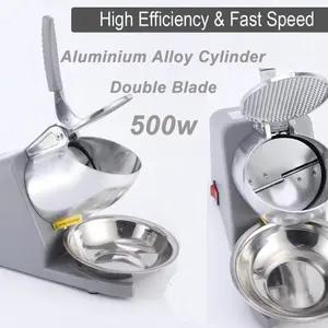 Heavy Duty Ice Crusher 500W Electric Ice Shaver Ice Blender Ice Smashing Machine (Plastic Body)