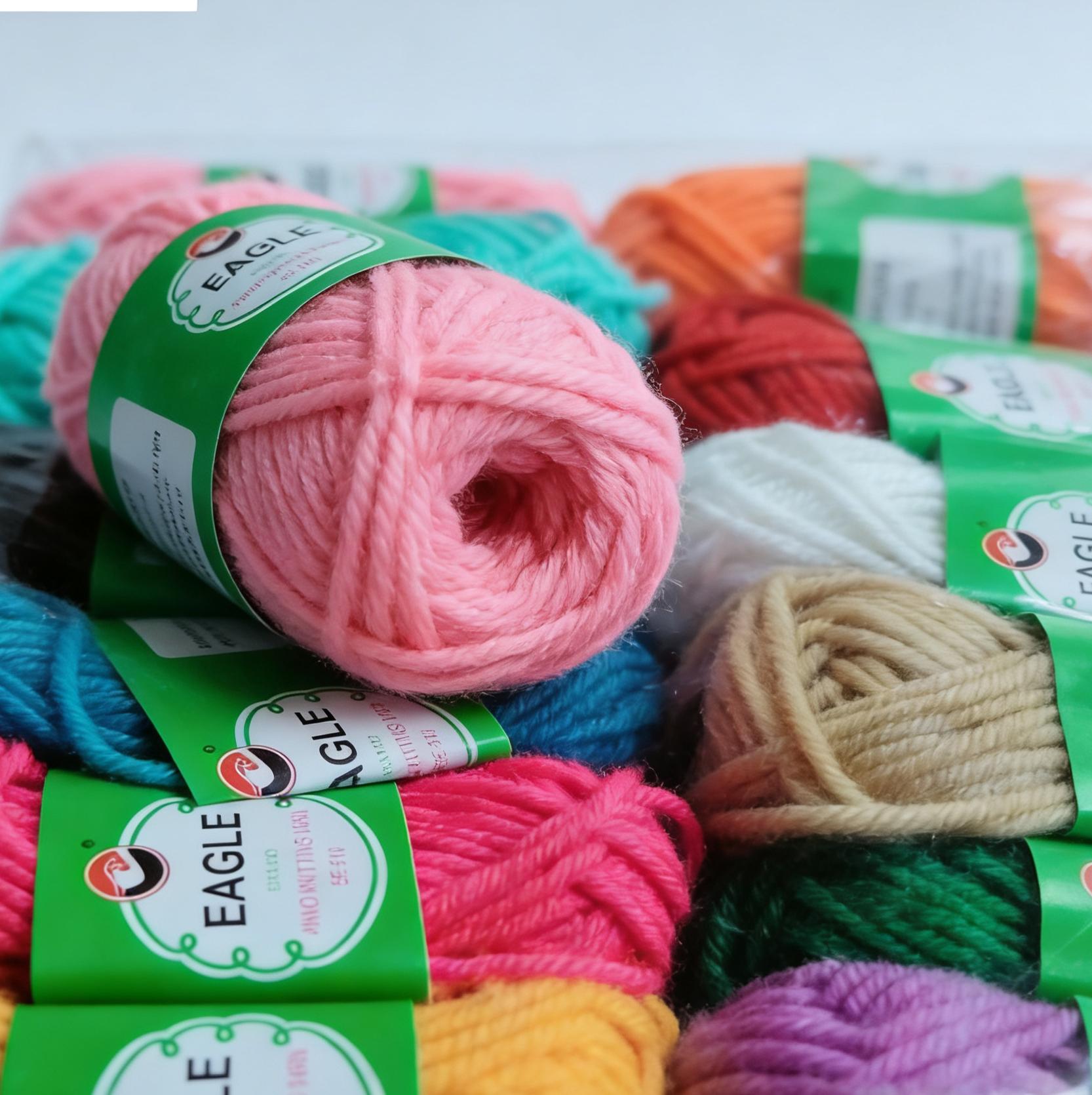 EAGLE Sinulid na Sari-saring Kulay 1Pack Malambot na Acrylic Crochet Knitting Yarn DIY Craft Textile Supplies Best Seller PH