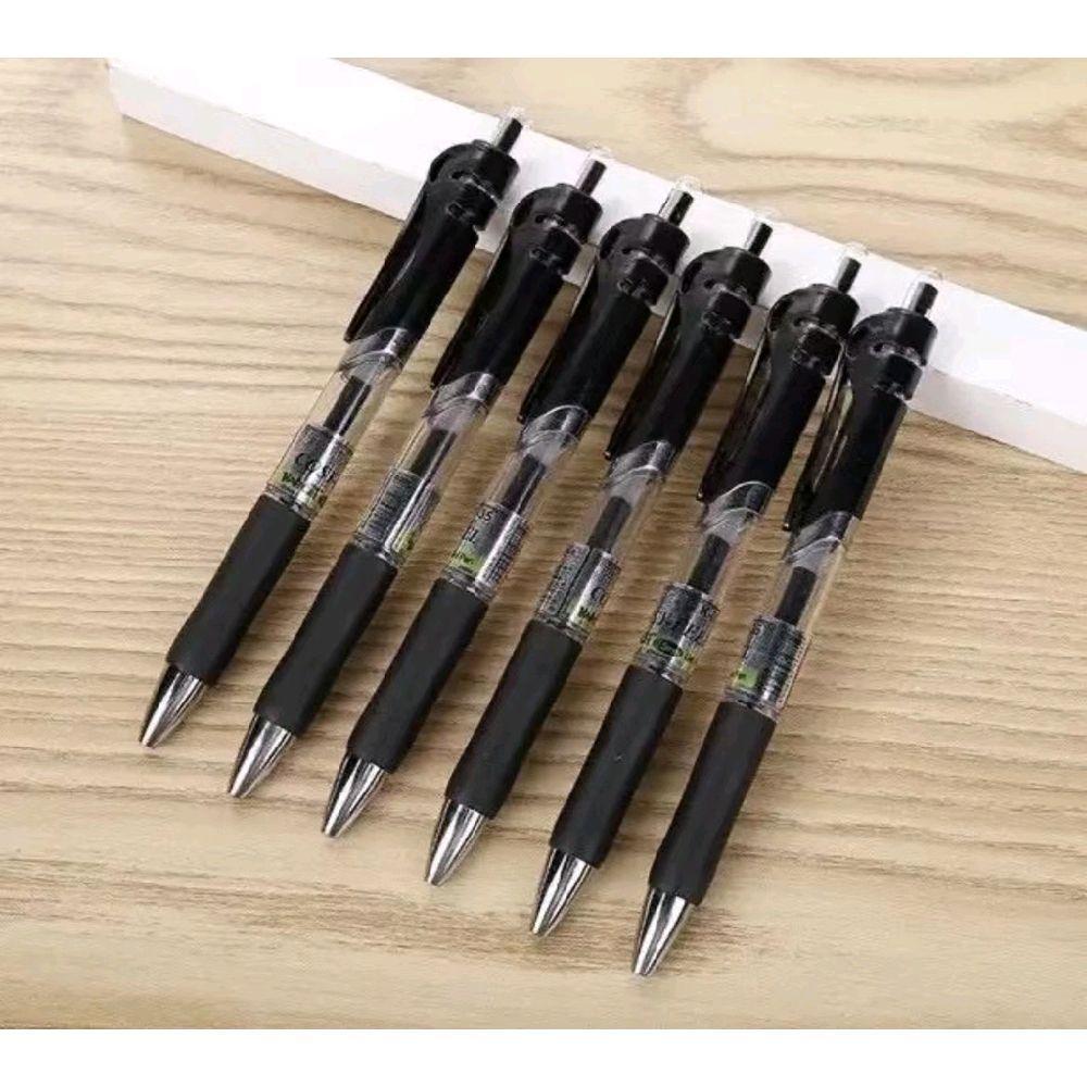 KAP CAT K-35 Press Gel Pen - 12pcs/Box Black Ink para sa Makinis na Pagsulat Eskwelahan at Opisina Ergonomic Grip Matitingkad na Tinta