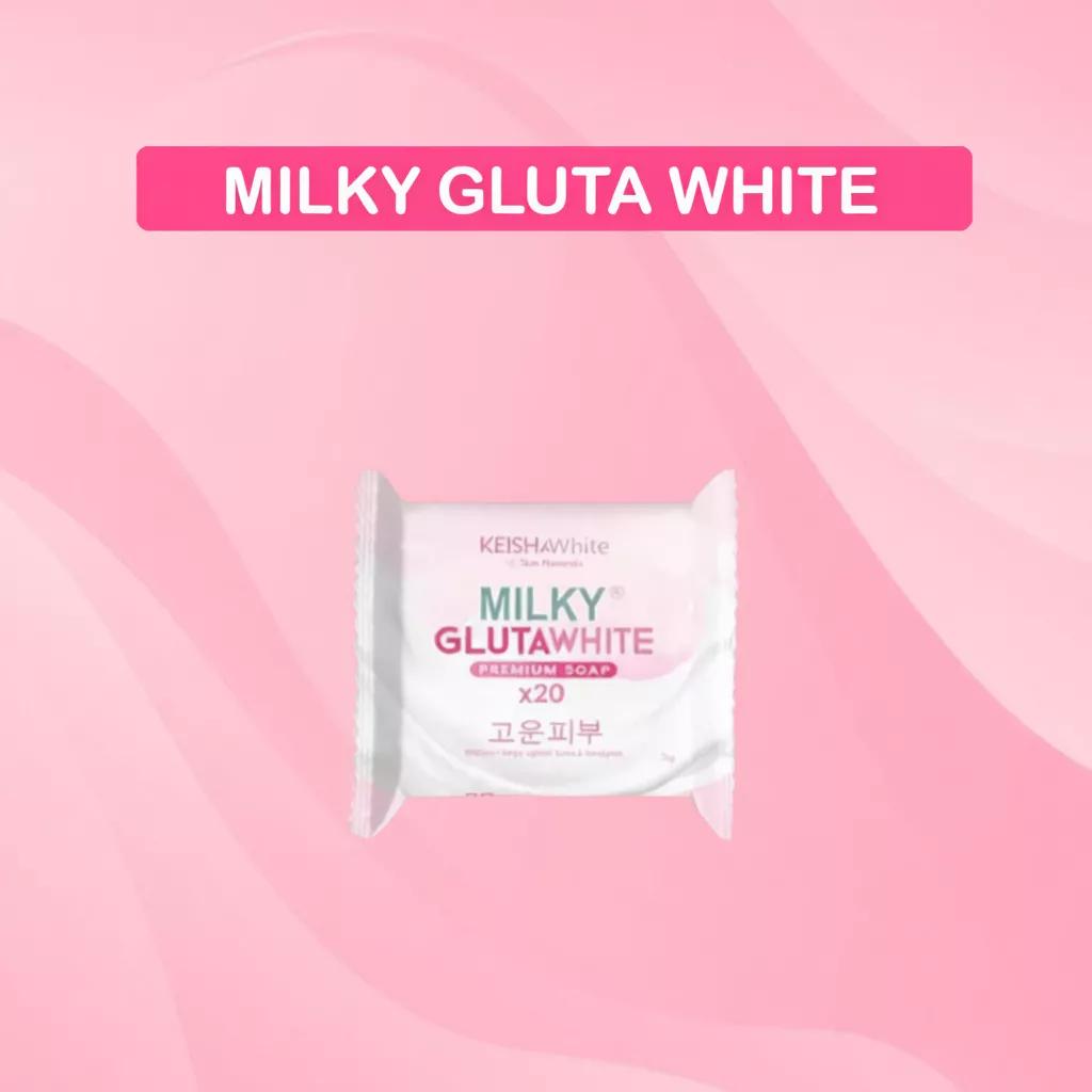 MILKY GLUTA WHITE X 20 EXTREME WHITENING SOAP For Woman Dark Spot, Scars, Pimple BY KEISHA