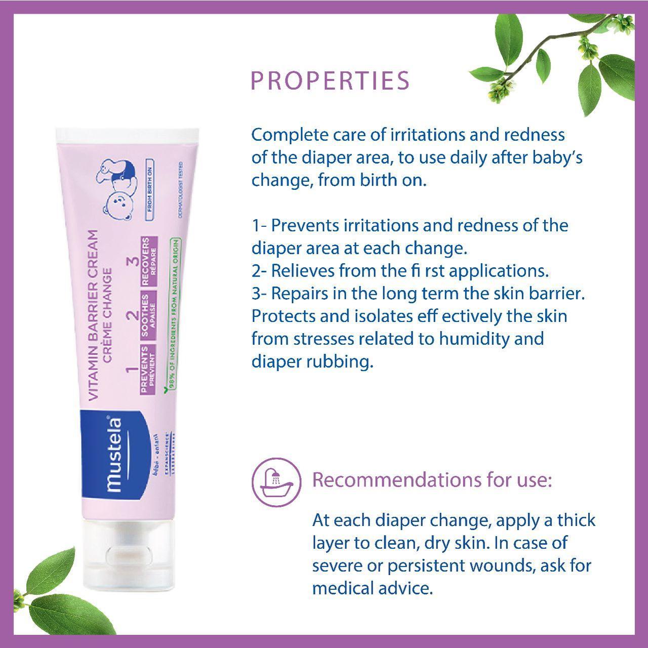 🧴 Mustela Vitamin Barrier Cream 100ml (V2) – Advanced Protection for Baby’s Delicate Skin 🧴
