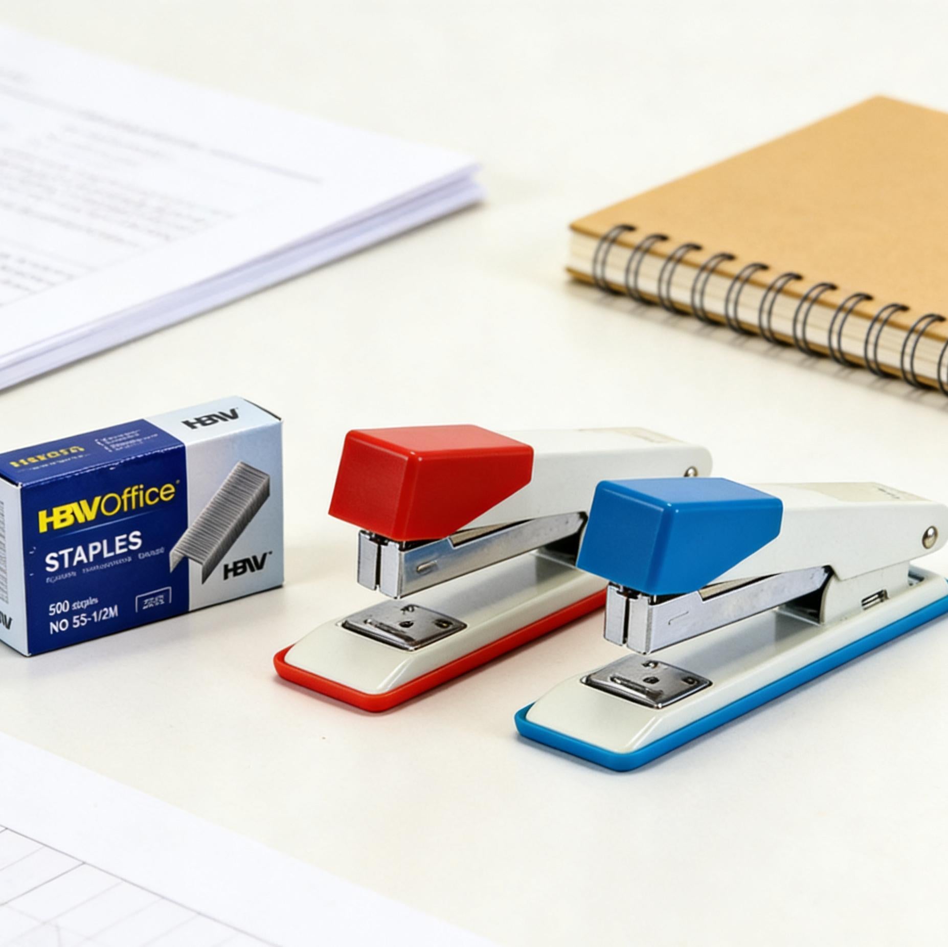 HBW Stapler Set Big & Small | Mixed Color Heavy Duty Office Stapler School Supplies