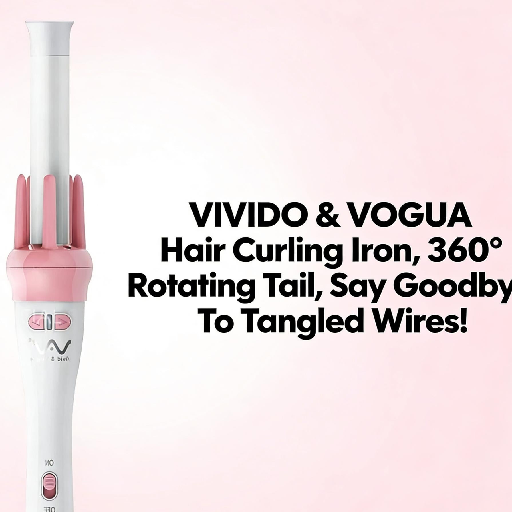 VIVIDO & VOGUA Hair Curling Iron Ceramic Mabilis Uminit na Professional Salon Hair Styling Tool Curler Para sa mga Babae Pinakamabenta PH