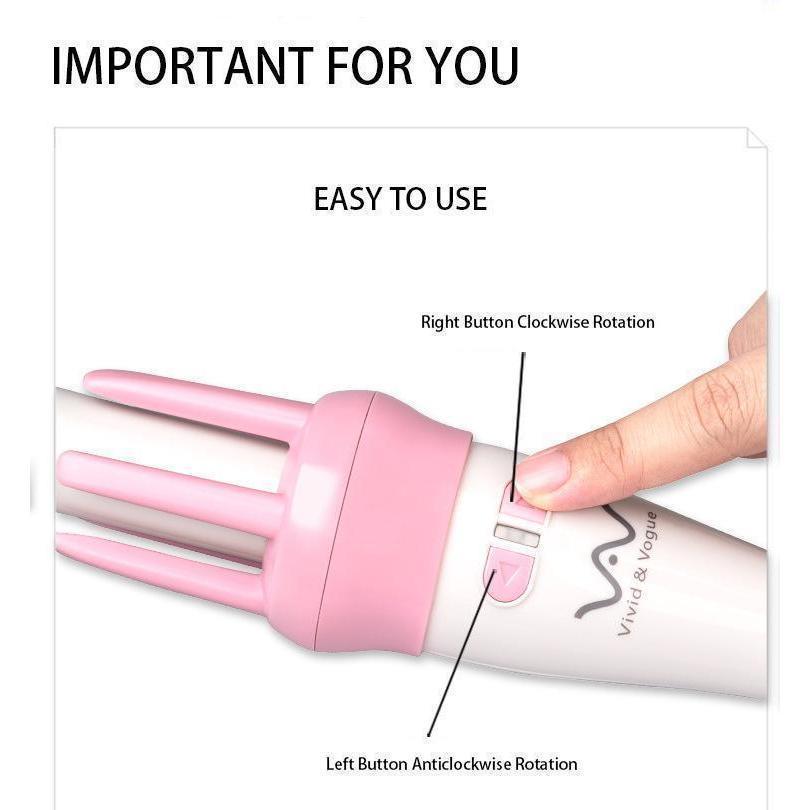 VIVIDO & VOGUA Hair Curling Iron Ceramic Mabilis Uminit na Professional Salon Hair Styling Tool Curler Para sa mga Babae Pinakamabenta PH