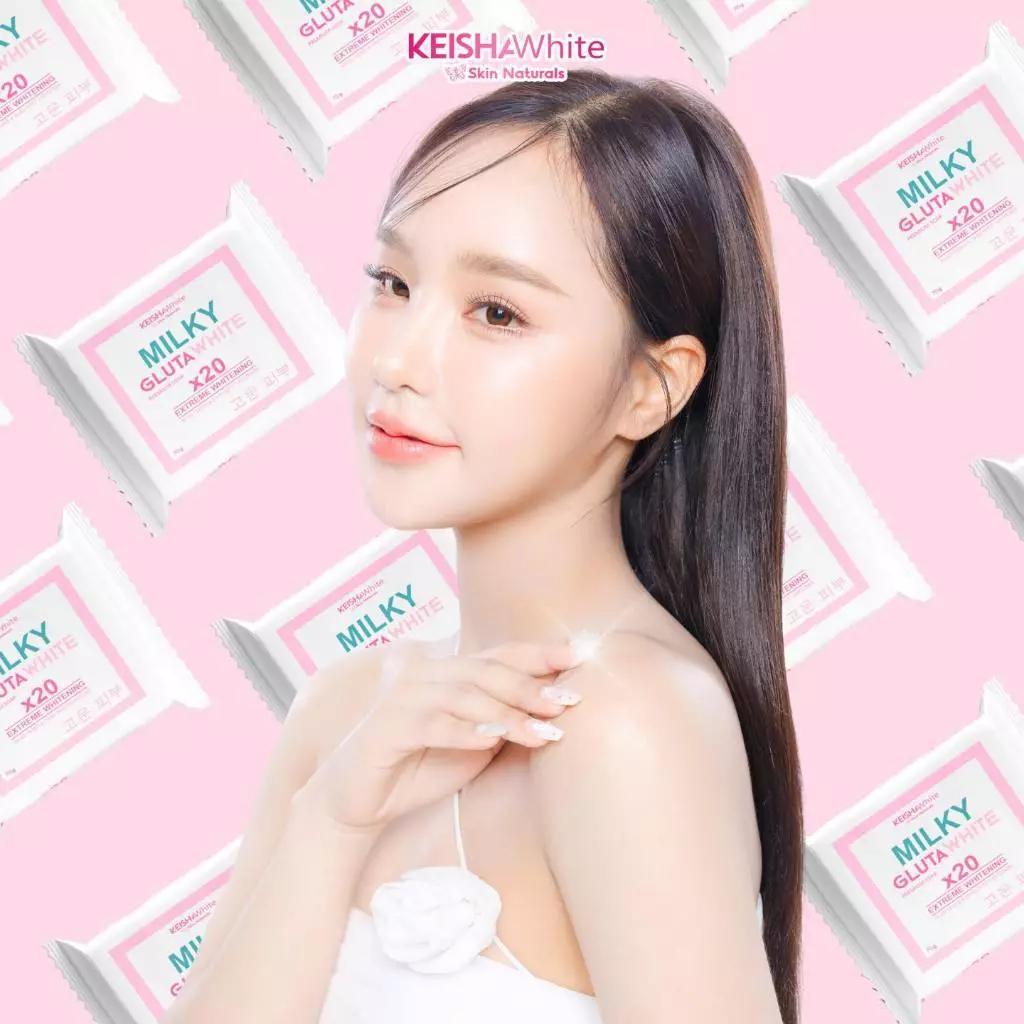 MILKY GLUTA WHITE X 20 EXTREME WHITENING SOAP For Woman Dark Spot, Scars, Pimple BY KEISHA