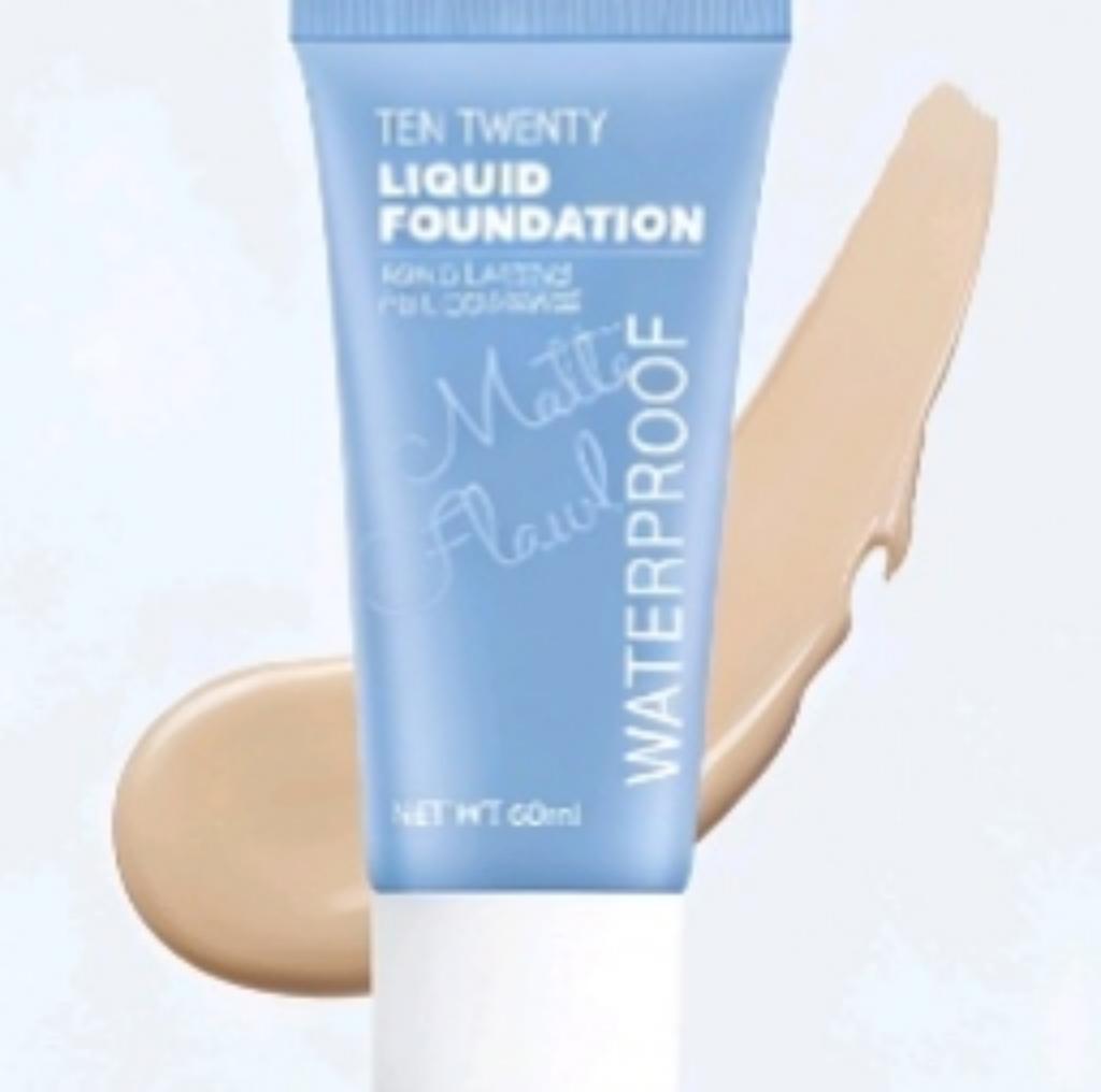 TENTWENTY Flawless Liquid Foundation | Buildable Coverage para sa Lahat ng Uri ng Balat (1pc)