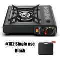 Portable Gas Stove – Single at Dual Burner na may Carry Case, Compact para sa Camping, Hiking, at Outdoor Cooking