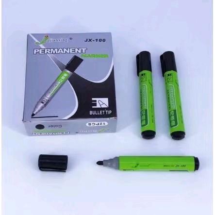 【COD Available】Jianxing Black Permanent Markers 12PK | Fine Tip, No Bleed, Quick-Dry | PH Climate Tested