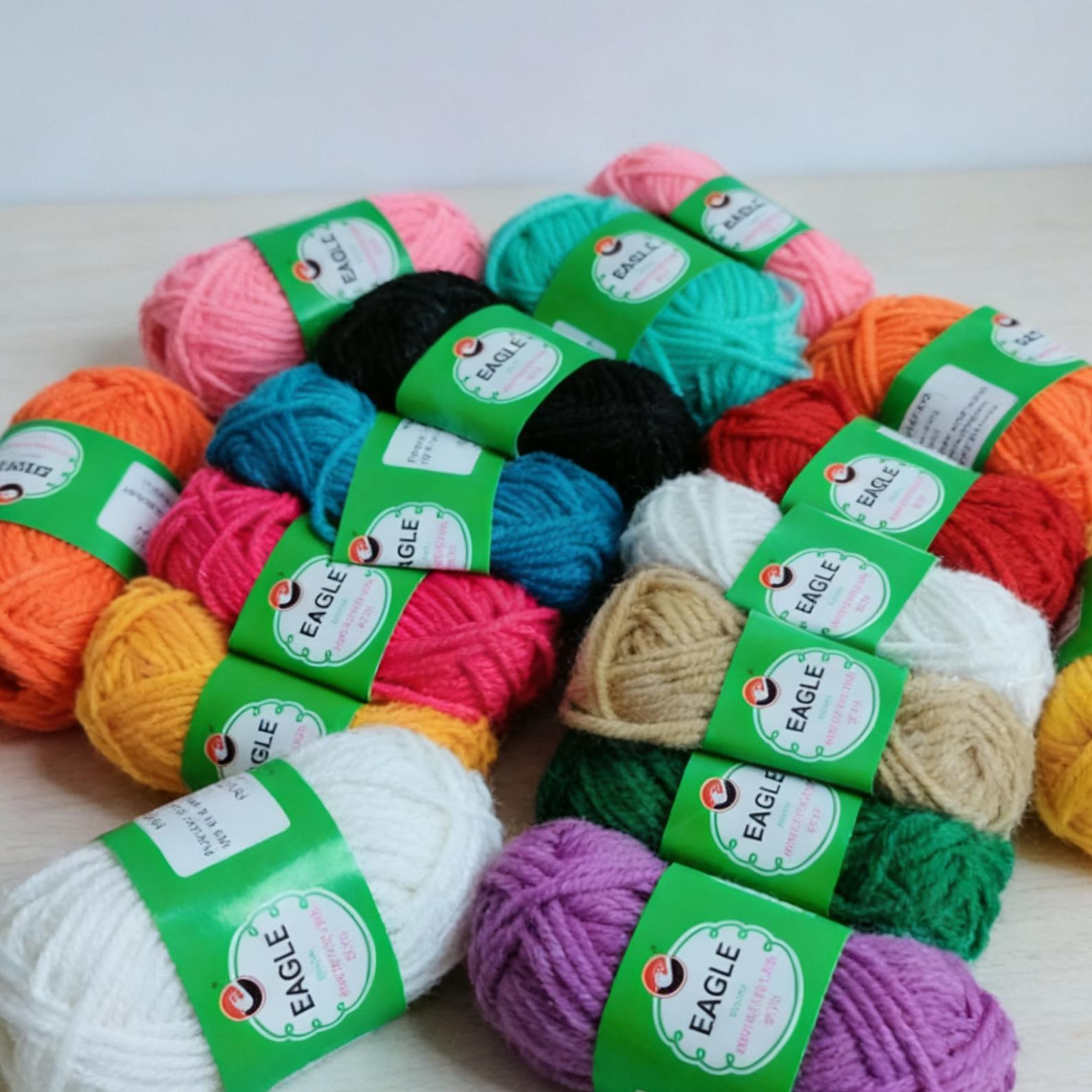 EAGLE Sinulid na Sari-saring Kulay 1Pack Malambot na Acrylic Crochet Knitting Yarn DIY Craft Textile Supplies Best Seller PH