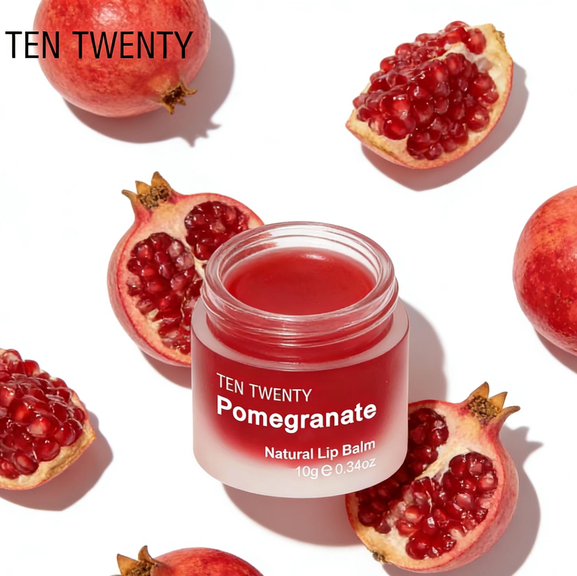 TENTWENTY Pomegranate Natural Lip Balm 10g Pampabasa Pampalusog na Pangangalaga sa Labi para sa Tuyong Labi at Basag na Labi Best Seller PH