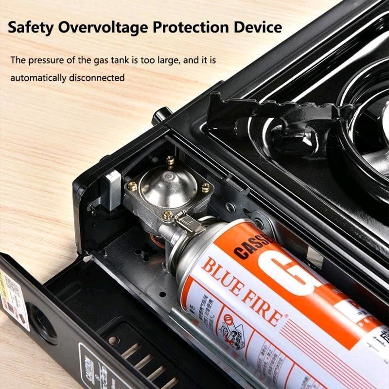 Portable Gas Stove – Single at Dual Burner na may Carry Case, Compact para sa Camping, Hiking, at Outdoor Cooking