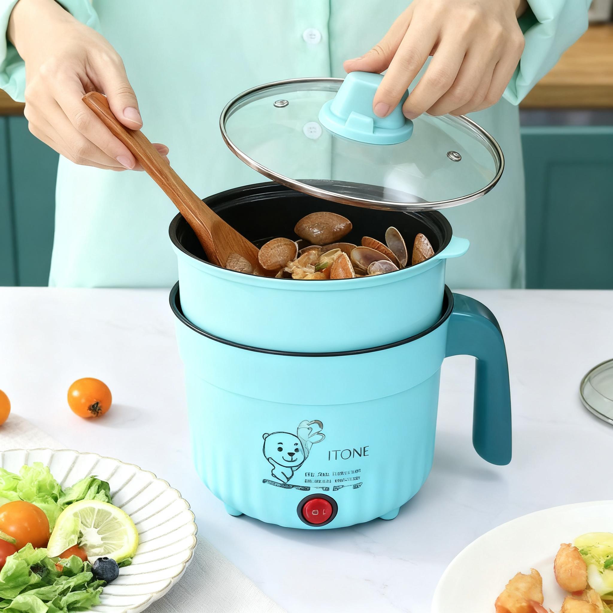 [COD] 1.8L Mini Multifunction Electric Hot Pot with Non-Stick Inner Pot - Cookware