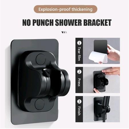 Universal 3in1 Shower Head Set with Faucet - 5-Speed Pressurized Bathroom Showerhead - Black Color