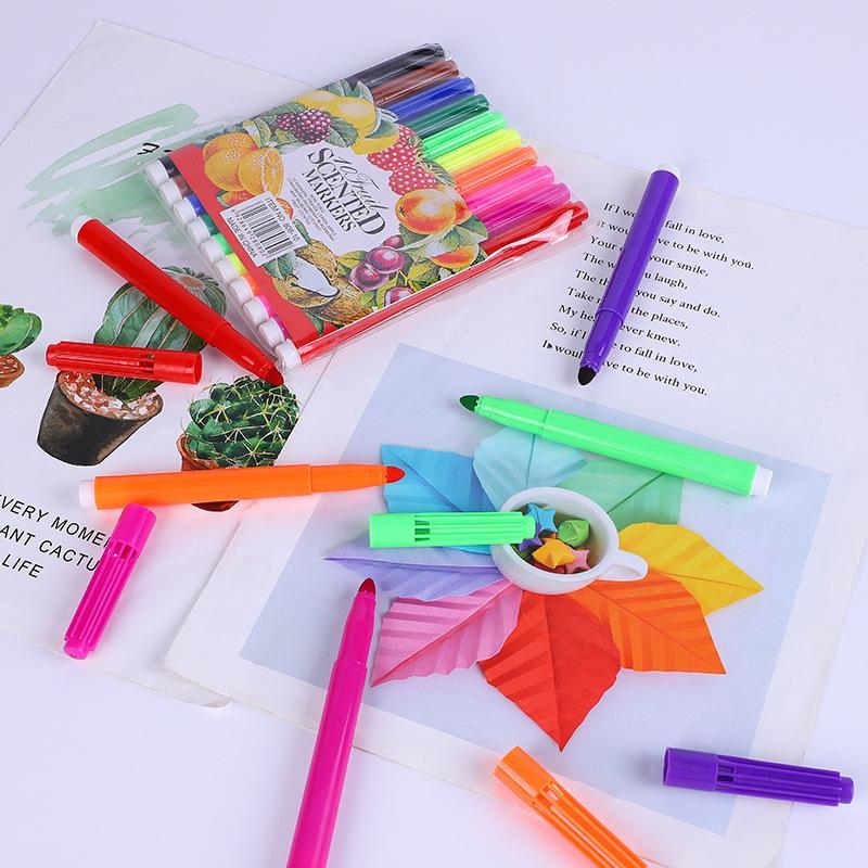 【Buy 1 Take 3】10 colors Fruit Marker Scented Scented Color Pen set