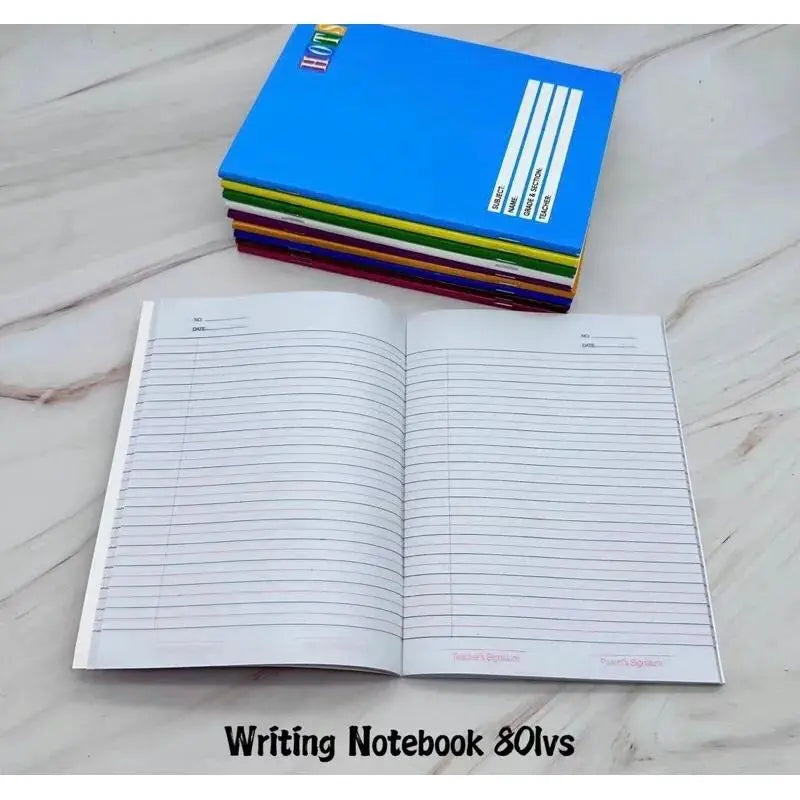 Notebook A5 Regular Size, 80 Leaves, Writing, Compososition, Spring,Yarn Assorted Colors - Pack of 10pcs