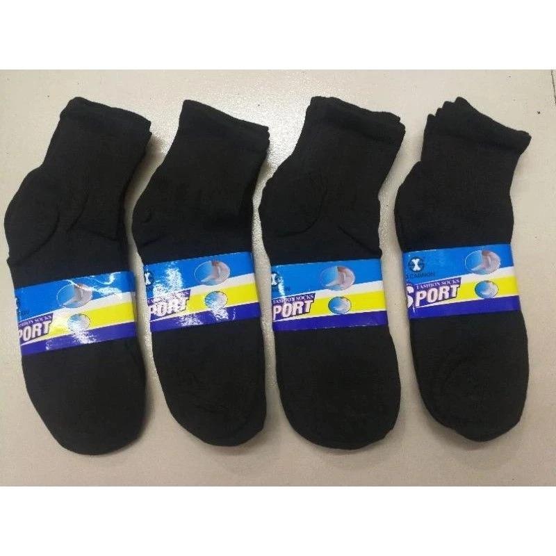 12Pairs Cotton Ankle Socks for Men & Women Black & White Good Quality Sport Socks Size 36-42 for School & Work All Seasons Adults