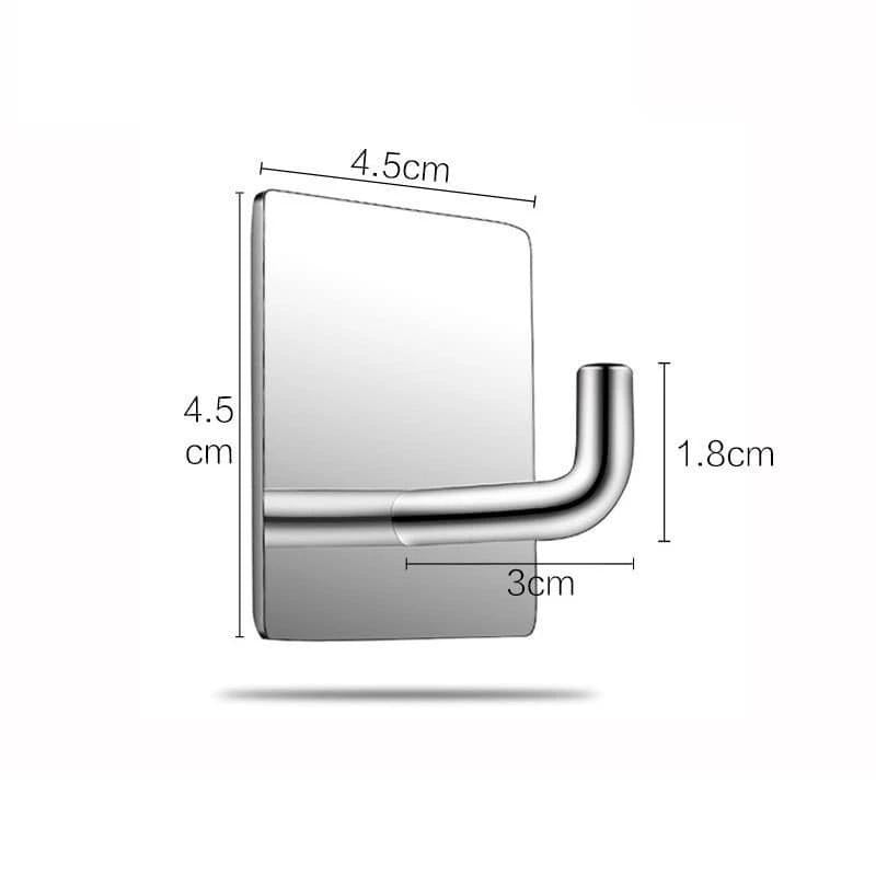 12-Pack Stainless Steel Wall Hooks - Heavy Duty Adhesive Hanging Hooks for Home