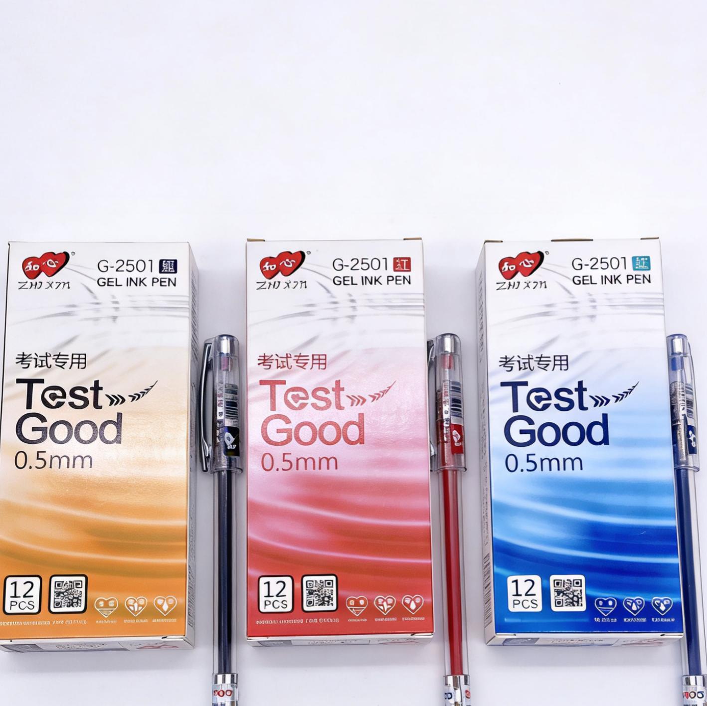 TEST GOOD 0.5mm Gel Pen | Panturok na Makinis na Pagsulat (12 piraso/kahon) | Limitadong Oras na Mainit na Benta– Itim/Asul/Pula para sa Paaralan at Opisina