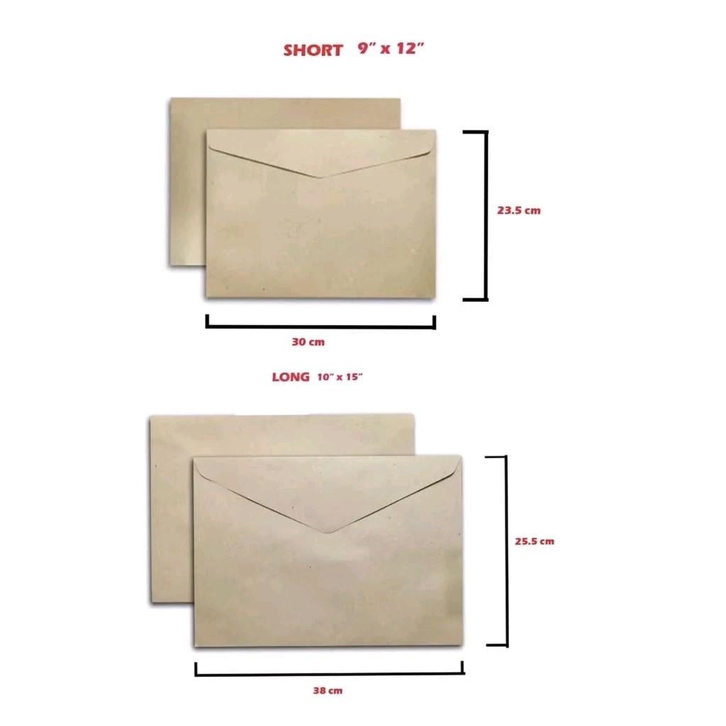 Brown Envelopes 50's Long & Short for Office & School Supplies - Versatile 50PCS/Pack Stationery