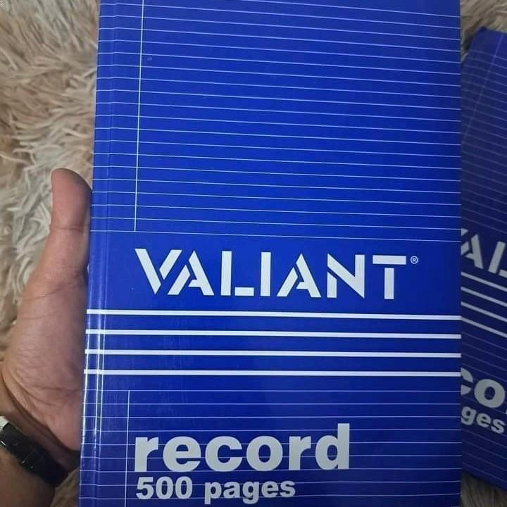 VALIANT RECORD BOOK STANDARD SIZE AVAILABLE 150PAGES, 200PAGES, 300PAGES, 500PAGET