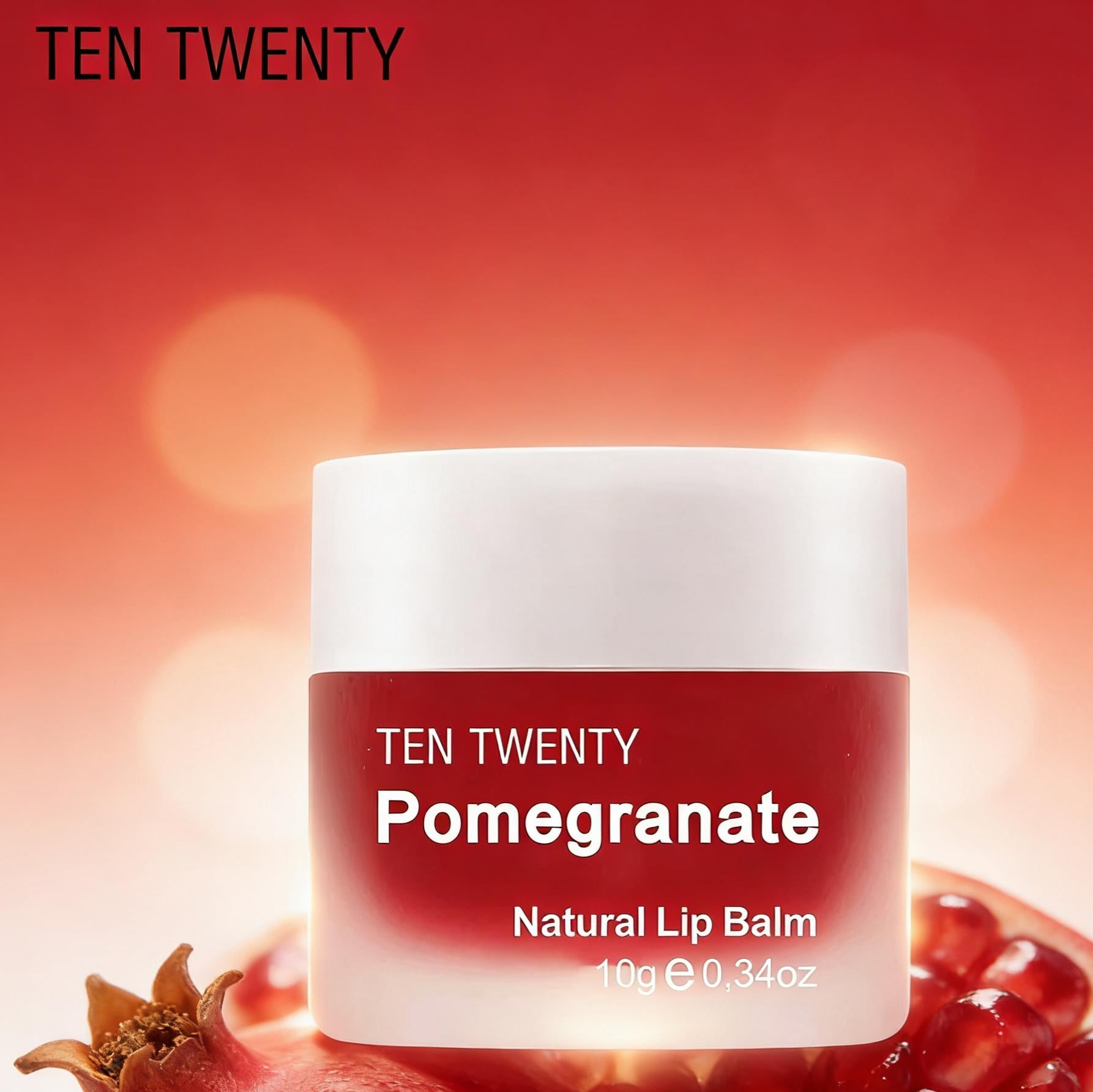 TENTWENTY Pomegranate Natural Lip Balm 10g Pampabasa Pampalusog na Pangangalaga sa Labi para sa Tuyong Labi at Basag na Labi Best Seller PH