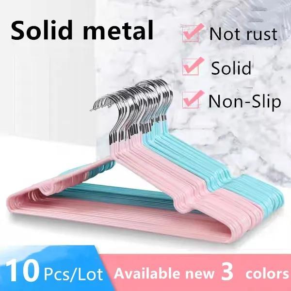 10pcs/lot Hangers Non-Slip Stainless Steel Hook Hanger Coat Hanger  size：40cm Organiser Set