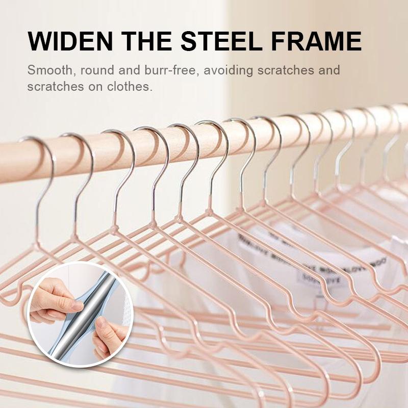 10pcs/lot Hangers Non-Slip Stainless Steel Hook Hanger Coat Hanger  size：40cm Organiser Set