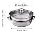SX 100% High Quality Stainless 28cm Steel Steamer Cookware Multi-functional 2/3 Layers