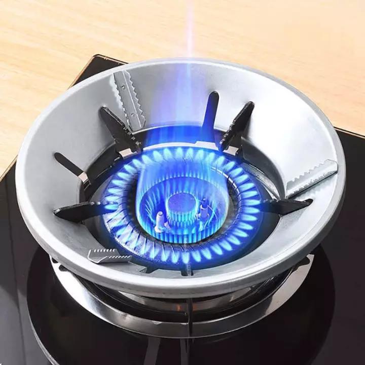 Energy Saving Gas Stove Cover Windproof Disk Windshield Bracket Universal Round 8 claws