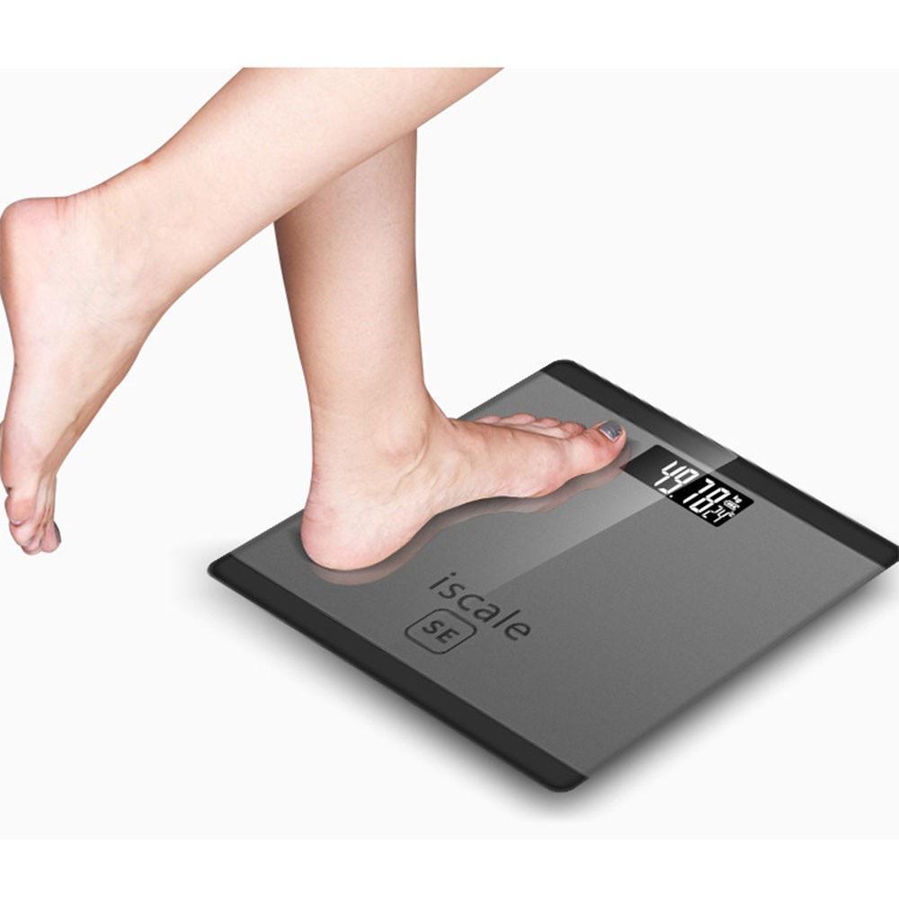 Smilee Iscale – Electronic Weighing Scale with LCD Screen, 180KG Max, Stylish Glass Design