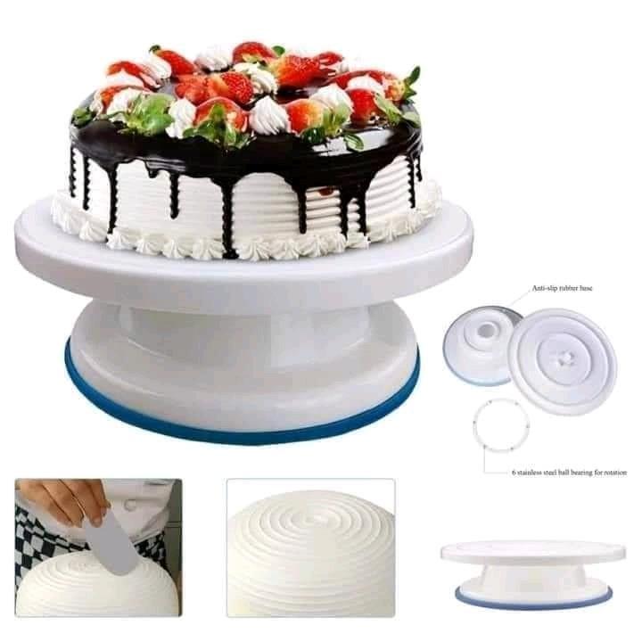 【BUY 1 TAKE 1】 Home Zania 28cm 360 Rotating Cake Turntable Anti-Skid Baking Platform Cake Decorating Tool